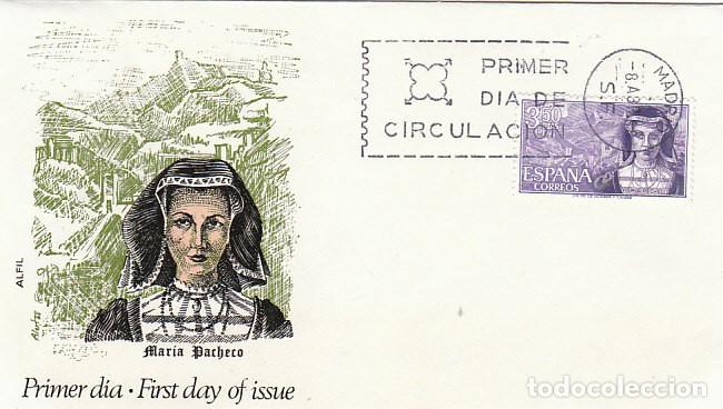Sellos: EDIFIL 1866, MARIA PACHECO, PRIMER DIA DE 8-4-1968 SOBRE DE ALFIL