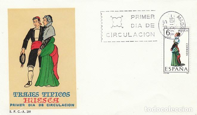 Sellos: Edifil 1850, traje regional de Huesca, primer dia de 9-12-1968 Sobre del SFC