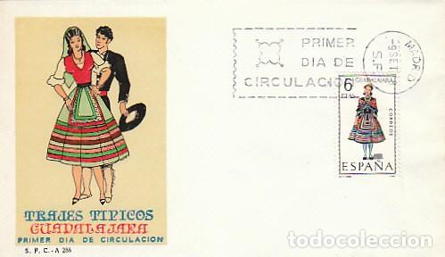 Sellos: Edifil 1847, traje regional de Guadalajara, primer d&iacute;a del a&ntilde;o 1968 SFC
