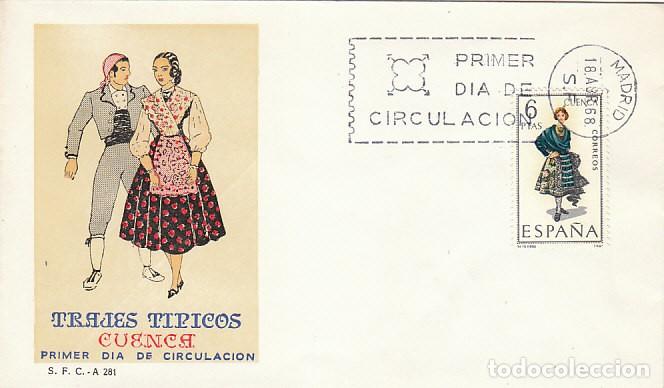 Sellos: Edifil 1842, traje regional de Cuenca, primer dio a&ntilde;o 1968 Sobre del SFC