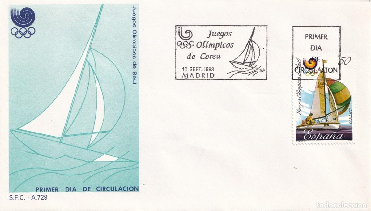Sellos: SPD Madrid 1988 - Juegos Ol&iacute;mpicos de Corea - Juegos Ol&iacute;mpicos de Seul - Primer d&iacute;a de circulaci&oacute;n
