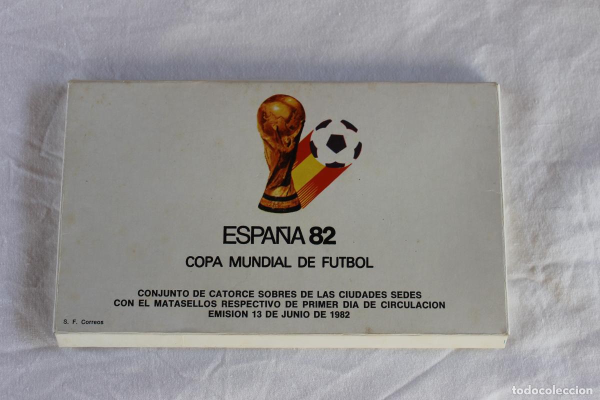 Sellos: COPA MUNDIAL DE FUTBOL ESPA&Ntilde;A 82 14 SOBRES PRIMER DIA