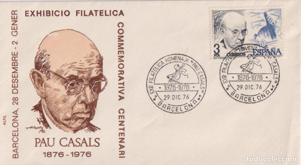 Sellos: SOBRE PRIMER DIA CENTENARI PAU CASALS (1876-1976) &ndash; ALFIL &ndash; 29.DIC.76