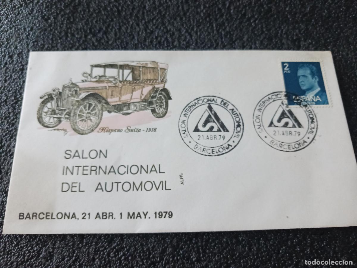 Sellos: sobre primer dia de emision, salon internacional del automovil, BARCELONA 1979, hispano suiza 1916