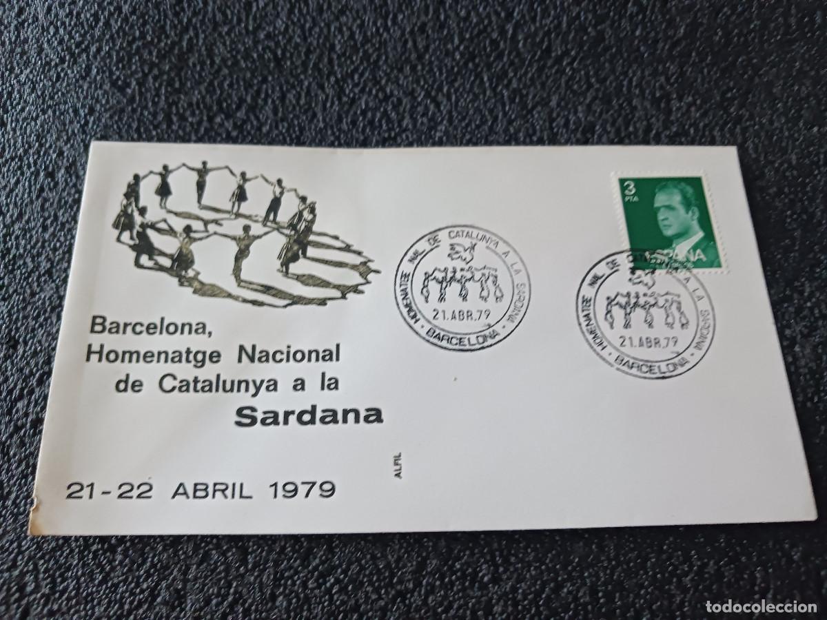 Sellos: sobre primer dia de emision, Homenatge nacional de Catalunya a la sardana. Barcelona 1979