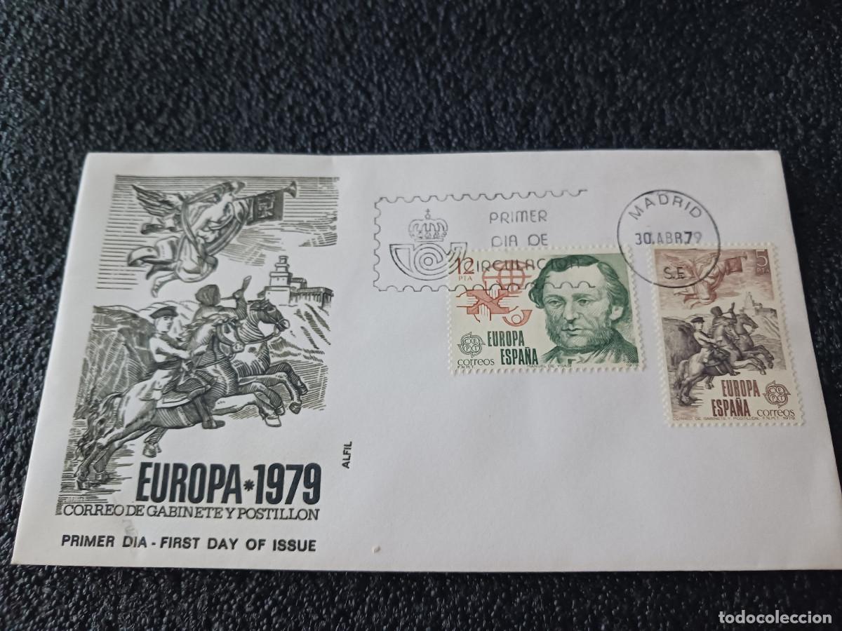 Sellos: sobre primer dia de emision, 1979, Europa CEPT - Correo de Gabinete y Postill&oacute;n, 2 sellos