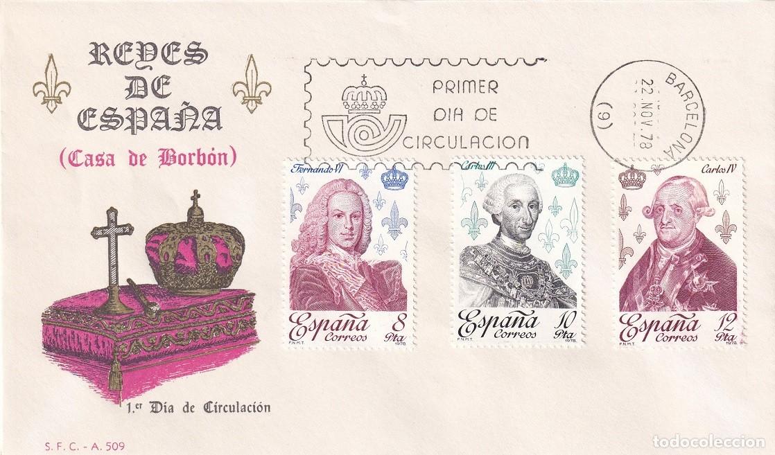 Sellos: SPD Barcelona 1978 - Reyes de Espa&ntilde;a ( Casa de Borb&oacute;n ) - Fernando VI - Carlos III - Carlos IV