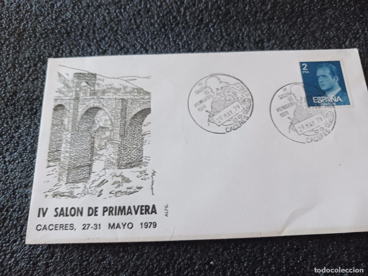 Sellos: sobre primer dia de emision, IV SALON DE PRIMAVERA, CACERES 1979