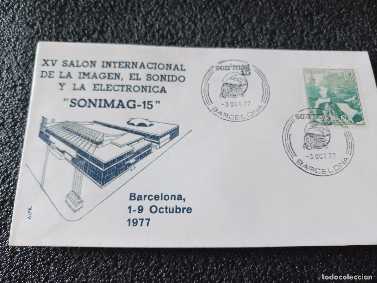 Sellos: sobre primer dia de emision, 977 BARCELONA XV SALON INT IMAGEN Y SONIDO SONIMAG 15