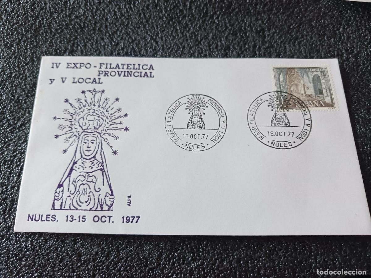 Sellos: sobre primer dia de emision, EXPO- FILATELICA PROVINCIAL EN NULES -CASTELL&Oacute;N- 1977
