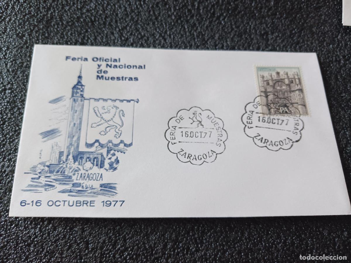Sellos: sobre primer dia de emision, feria nacional de muestras, zaragoza 1977