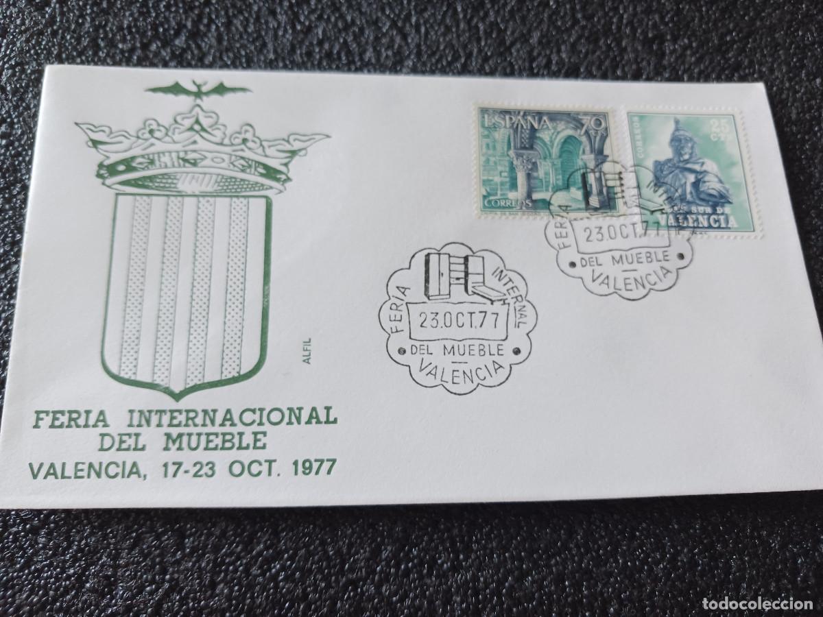 Sellos: sobre primer dia de emision, feria internacional del mueble valencia 1977