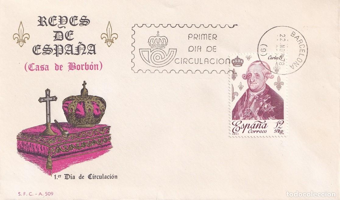 Sellos: SPD Barcelona 1978 Reyes de Espa&ntilde;a ( Casa de Borb&oacute;n ) - Carlos IV 1748-1819 - Primer d&iacute;a circulaci&oacute;n