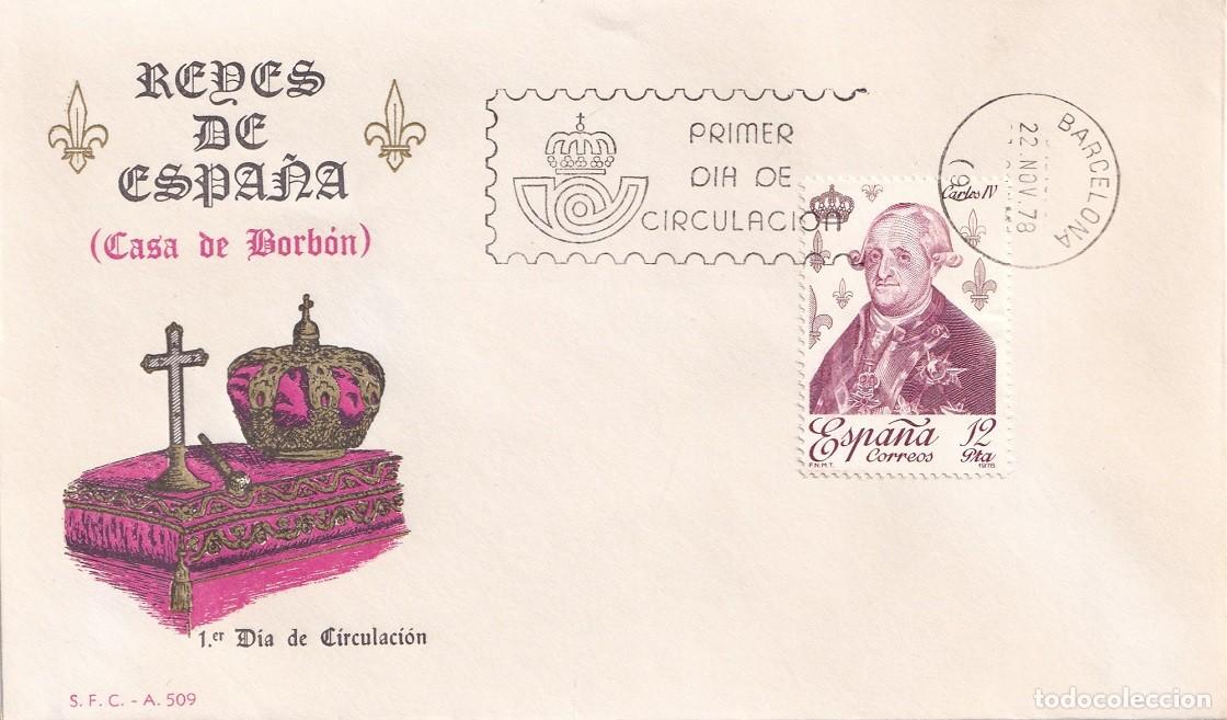 Sellos: SPD Barcelona 1978 Reyes de Espa&ntilde;a ( Casa de Borb&oacute;n ) - Carlos IV 1748-1819 - Primer d&iacute;a circulaci&oacute;n