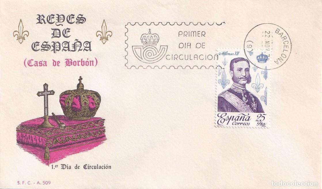 Sellos: SPD Barcelona 1978 Reyes de Espa&ntilde;a ( Casa de Borb&oacute;n ) Alfonso XII 1857-1885 - Primer d&iacute;a circulaci&oacute;n