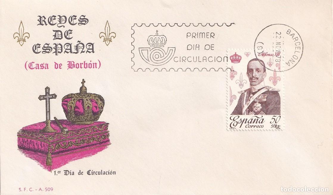 Sellos: SPD Barcelona 1978 Reyes de Espa&ntilde;a ( Casa de Borb&oacute;n Alfonso XIII 1886-1941 - Primer d&iacute;a circulaci&oacute;n