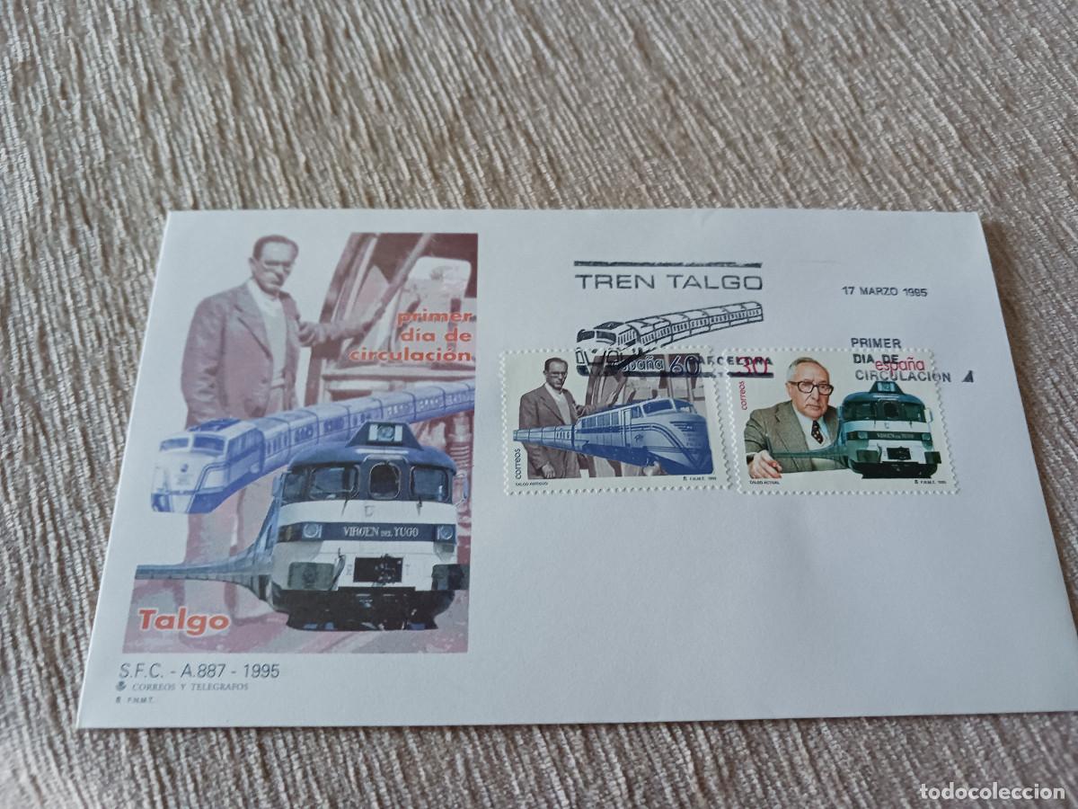 Sellos: sobre primer dia de emision, TREN TALGO CENTENARIO A. GOICOCHEA 1995