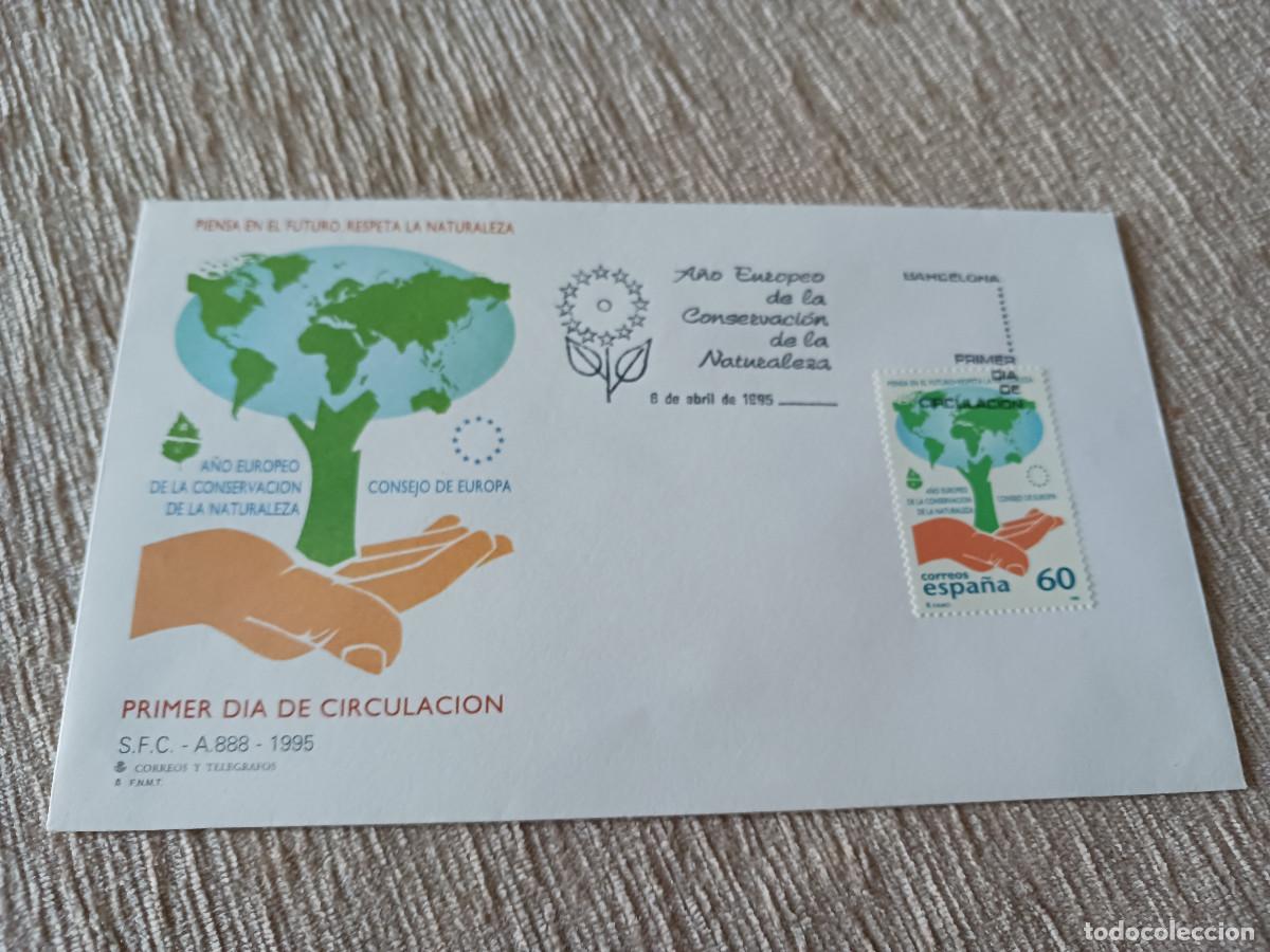 Sellos: sobre primer dia de emision, A&Ntilde;O EUROPEO DE LA CONSERVACI&Oacute;N DE LA NATURALEZA 1995