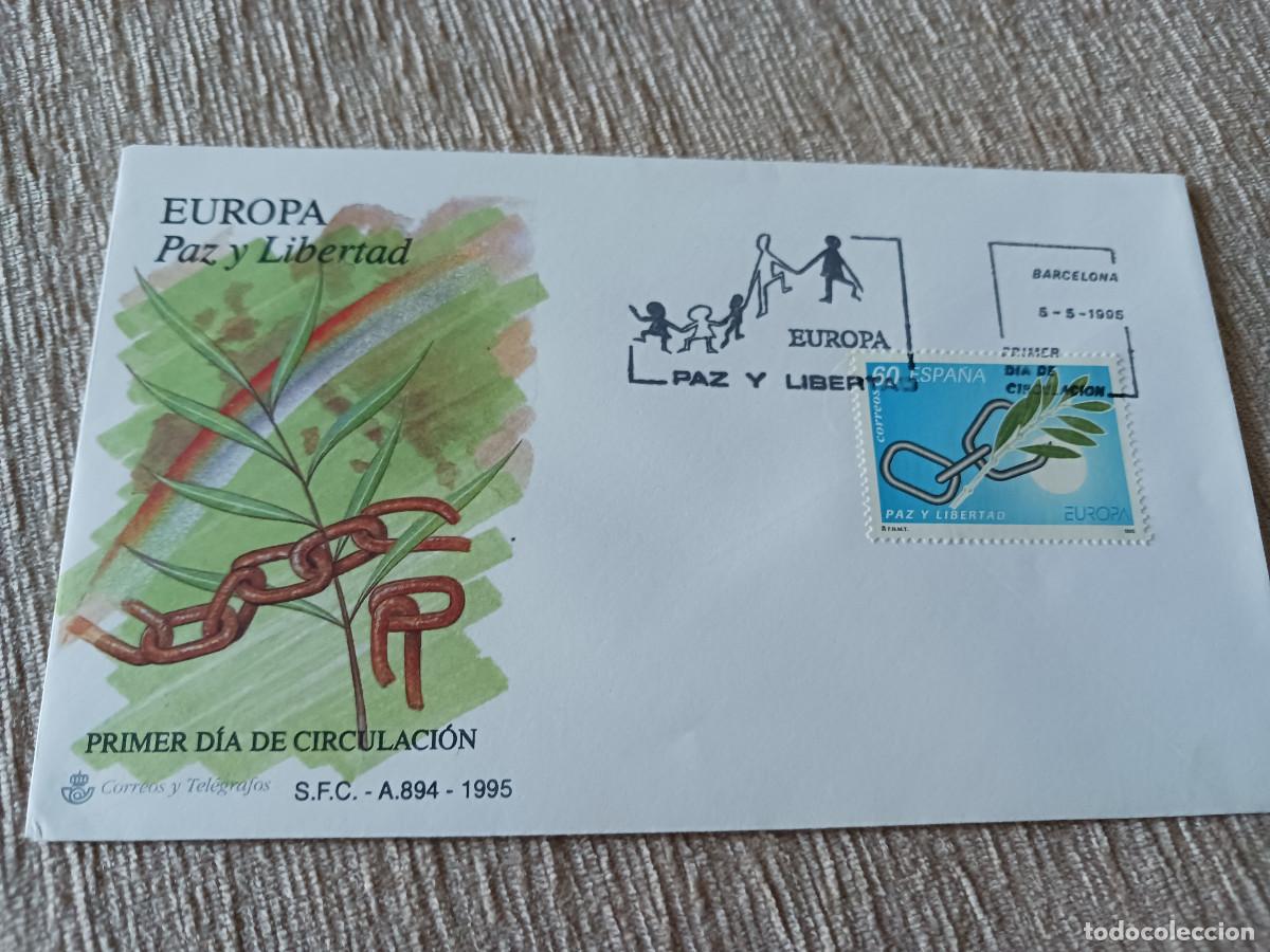 Sellos: sobre primer dia de emision, Europa. Paz y Libertad 1995