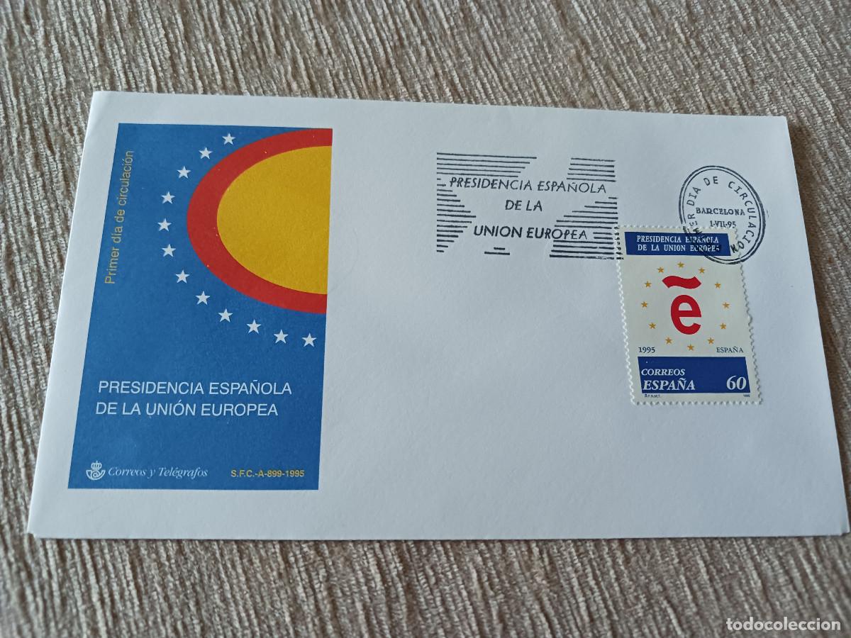 Sellos: sobre primer dia de emision, PRESIDENCIA ESPA&Ntilde;OLA UNION EUROPEA 1995