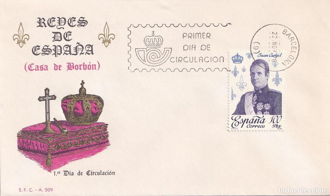 Sellos: SPD Barcelona 1978 Reyes de Espa&ntilde;a ( Casa de Borb&oacute;n ) Juan Carlos I 1938 - Primer d&iacute;a circulaci&oacute;n