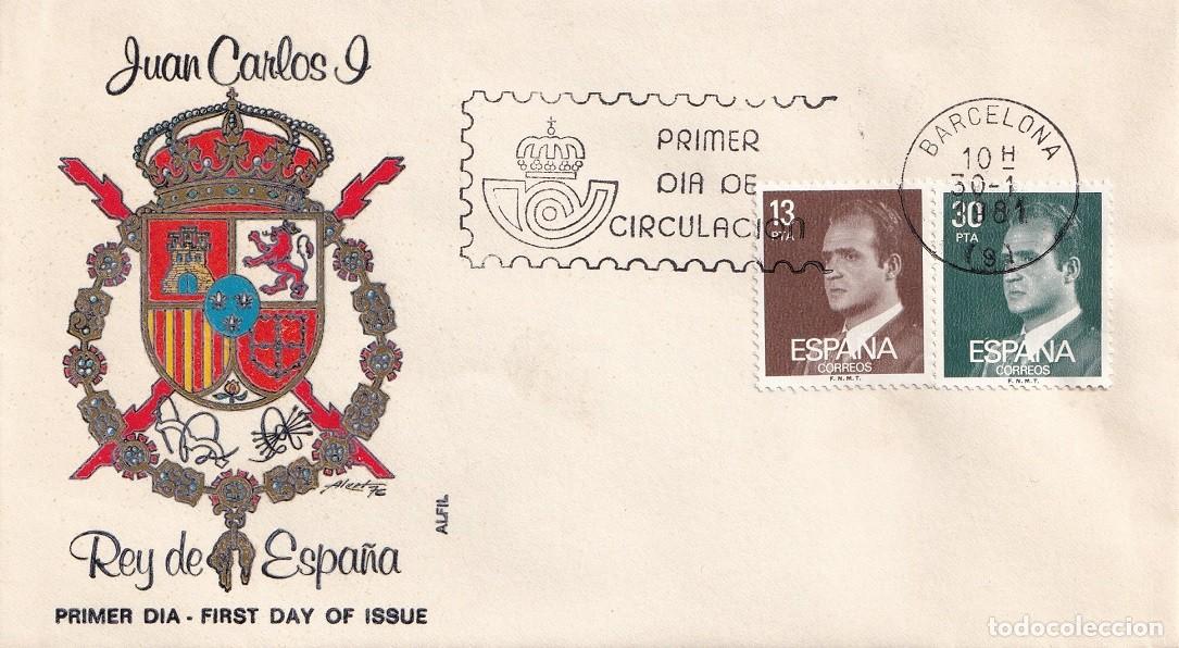 Sellos: SPD Barcelona 1981 en Alfil - Juan Carlos I - Primer d&iacute;a de circulaci&oacute;n - FDC