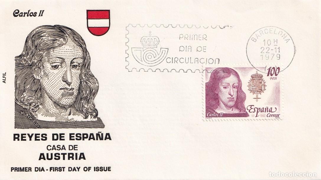 Sellos: SPD Barcelona 1979 en Alfil - Reyes de Espa&ntilde;a - Casa de Austria - Carlos II 1661-1700 - Primer d&iacute;a