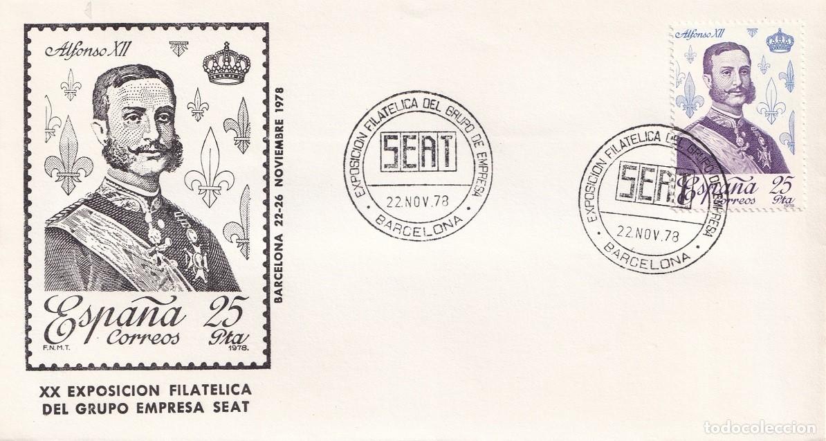 Sellos: Sobre Barcelona 1978 - XX Exposici&oacute;n Filat&eacute;lica del Grupo de Empresa SEAT - Alfonso XII