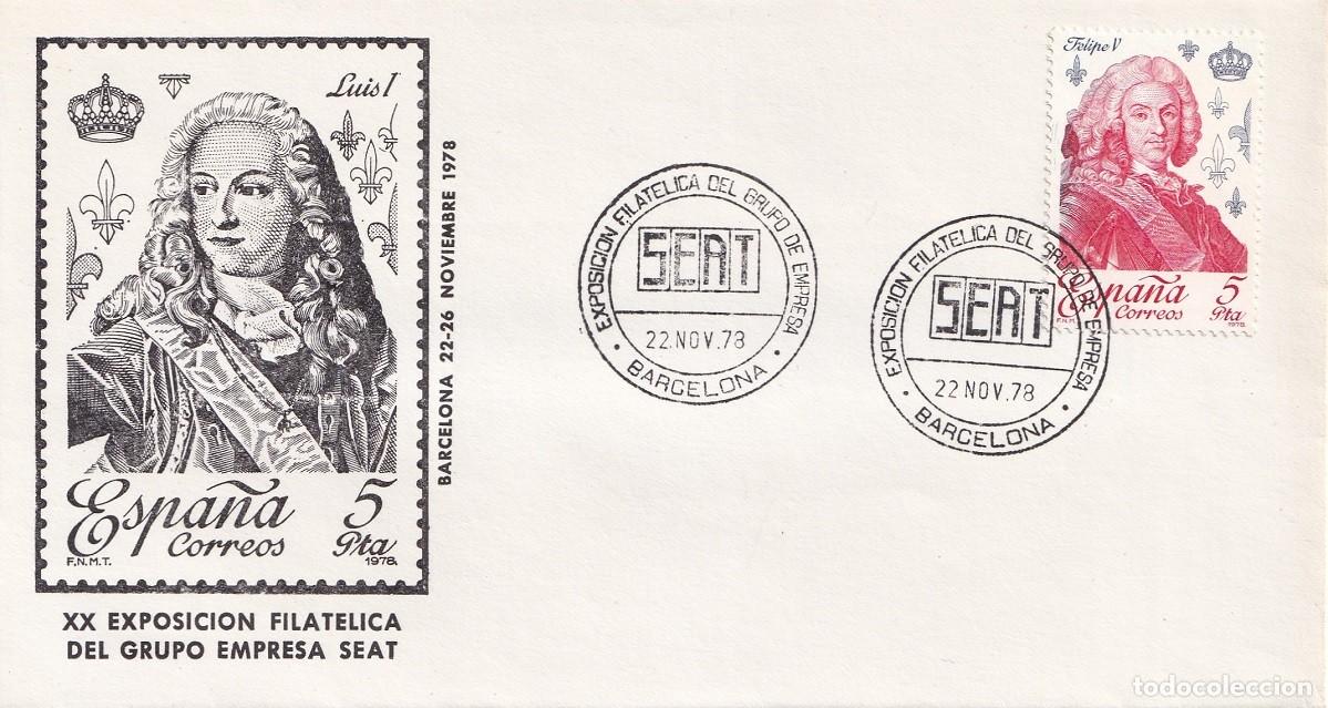 Sellos: Sobre Barcelona 1978 - XX Exposici&oacute;n Filat&eacute;lica del Grupo de Empresa SEAT - Luis I