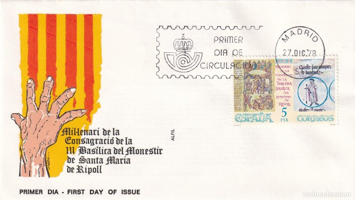 Sellos: SPD Alfil Madrid 1978 - Mil&middot;lenari Consagraci&oacute; la III Bas&iacute;lica del Monestir de Santa Mar&iacute;a de Ripoll
