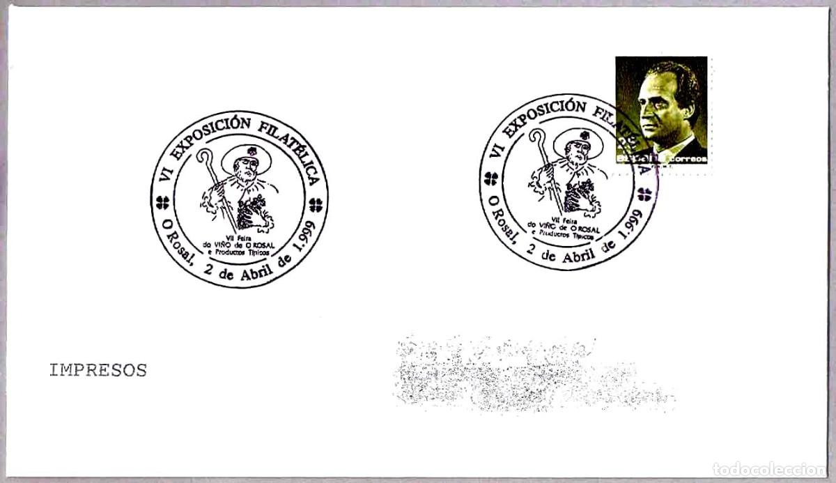Sellos: Matasellos VII FEIRA DO VI&Ntilde;O DE O ROSAL - VINO. O Rosal, Pontevedra, 1999