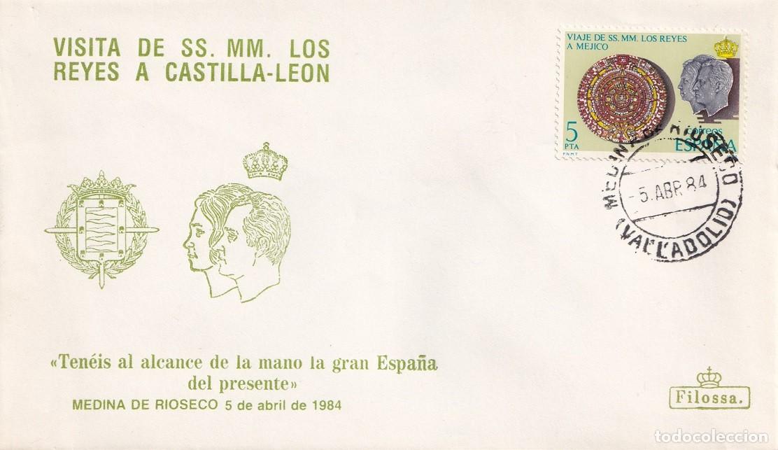 Sellos: Sobre Filossa 1984 - Visita de SS.MM. los Reyes D. Juan Carlos y Do&ntilde;a Sof&iacute;a a Castilla-Le&oacute;n