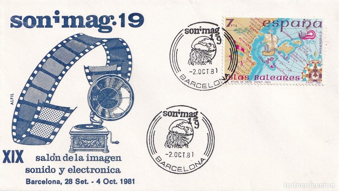 Sellos: Sobre Barcelona 1981 - Sonimag 19 - XIX Sal&oacute;n de la imagen sonido y electr&oacute;nica - Matasellos
