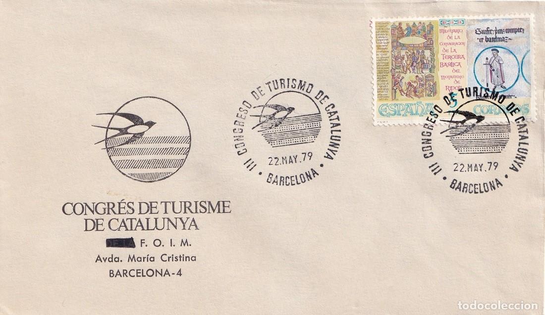 Sellos: Sobre Barcelona 1979 - III Congreso de Turismo de Catalunya - Congr&eacute;s de Turisme de Catalunya