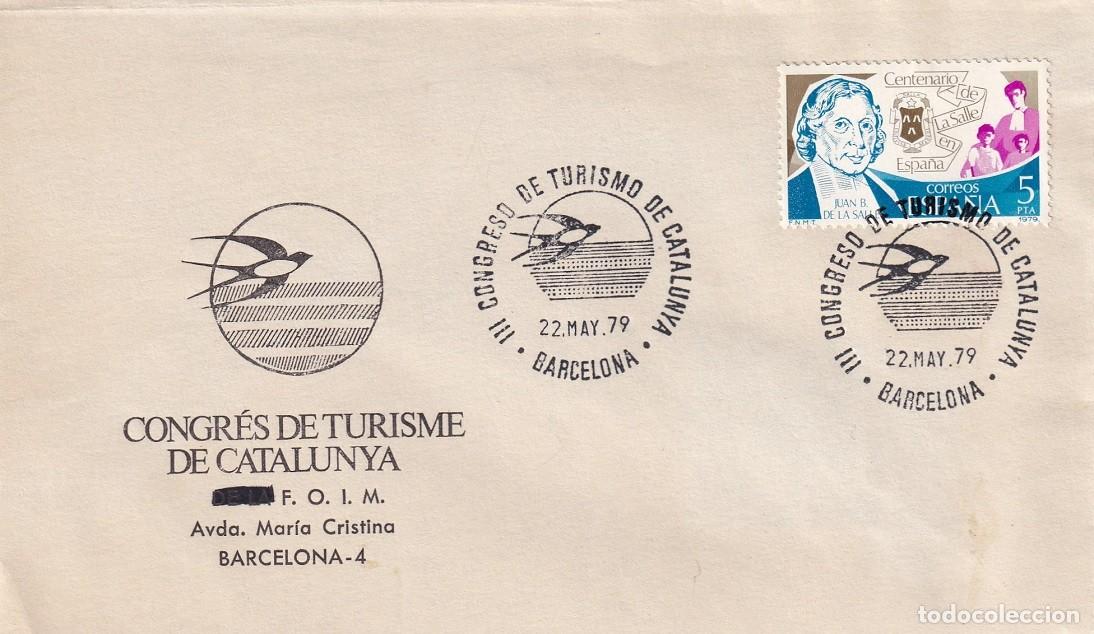 Sellos: Sobre Barcelona 1979 - III Congreso de Turismo de Catalunya - Congr&eacute;s de Turisme de Catalunya