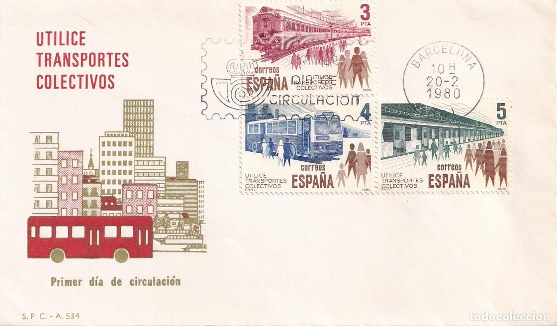 Sellos: SPD Barcelona 1980 - Utilice transportes colectivos - Primer d&iacute;a de circulaci&oacute;n - FDC