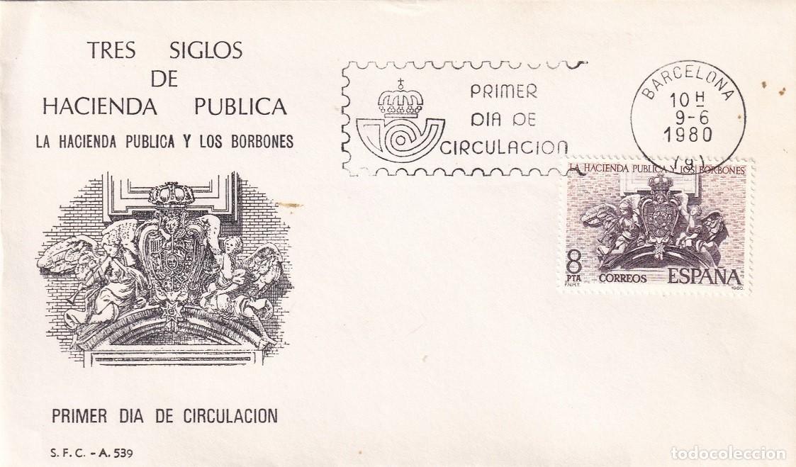 Sellos: SPD Barcelona 1980 - Tres siglos de Hacienda P&uacute;blica - La Hacienda P&uacute;blica y los Borbones - 1er d&iacute;a