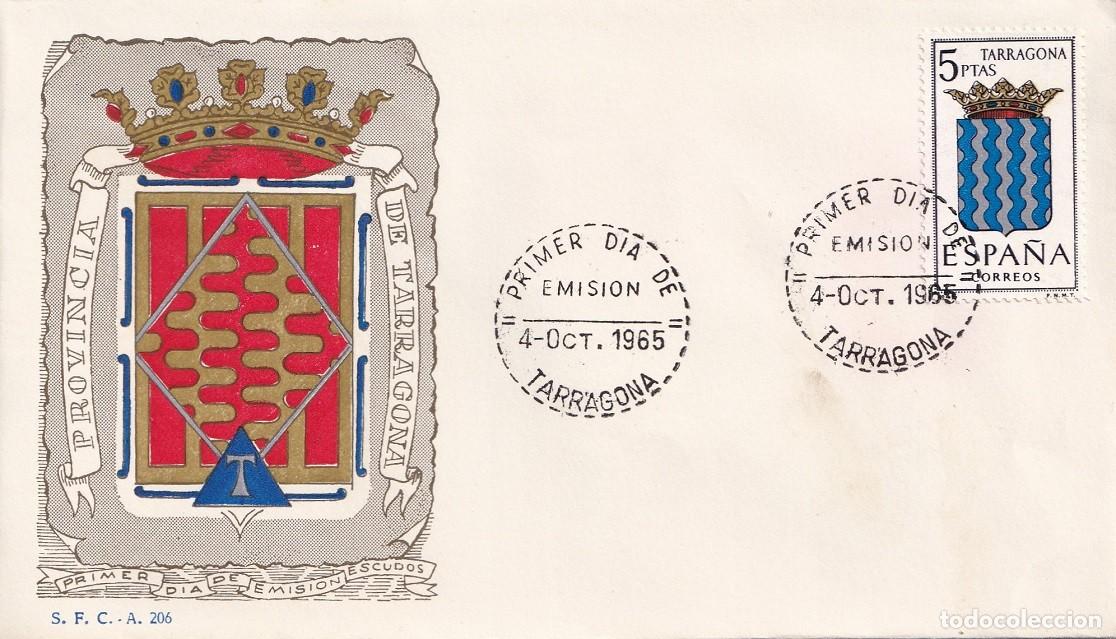 Sellos: SPD Tarragona 1965 - Escudos capitales provincia - Provincia de Tarragona - Primer d&iacute;a de emisi&oacute;n