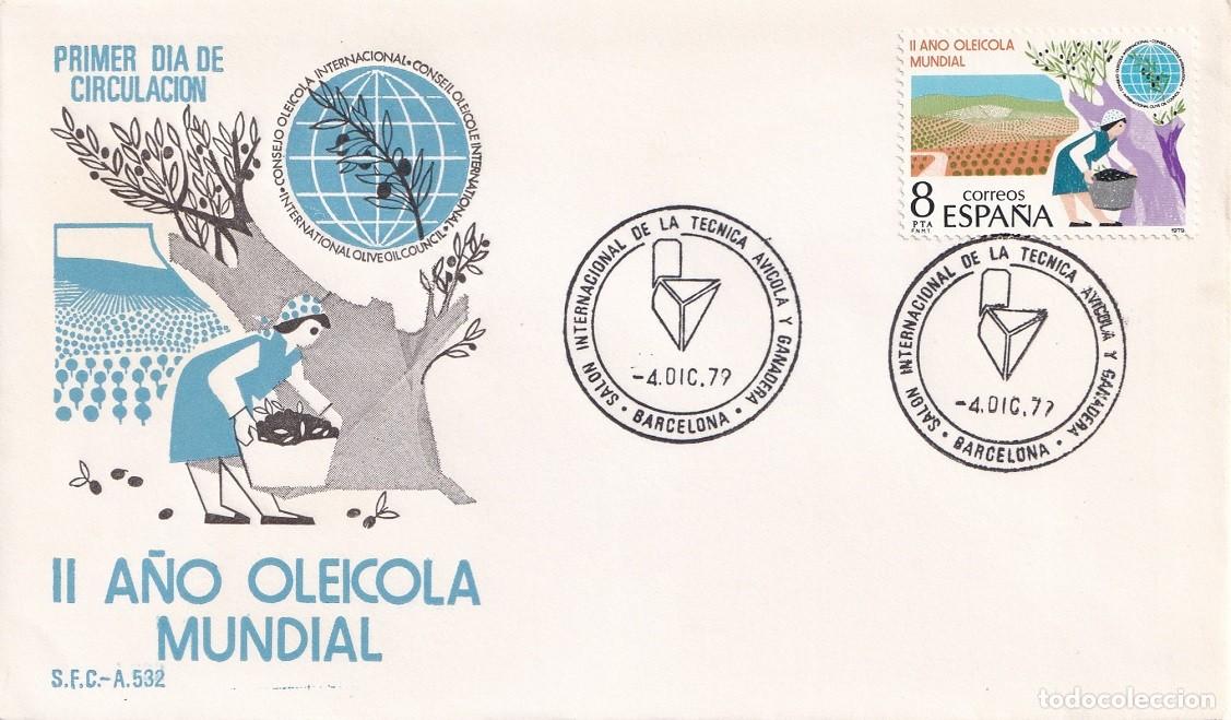 Sellos: SPD Barcelona 1979 - II A&ntilde;o Oleicola mundial - Sal&oacute;n Internacional de la t&eacute;cnica av&iacute;cola y ganadera
