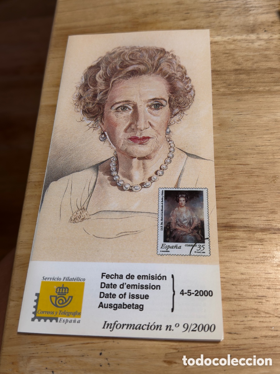 Sellos: ESPA&Ntilde;A 2000 &ndash; S.A.R. D&ntilde;a. Mar&iacute;a de las Mercedes de Borb&oacute;n y Orleans