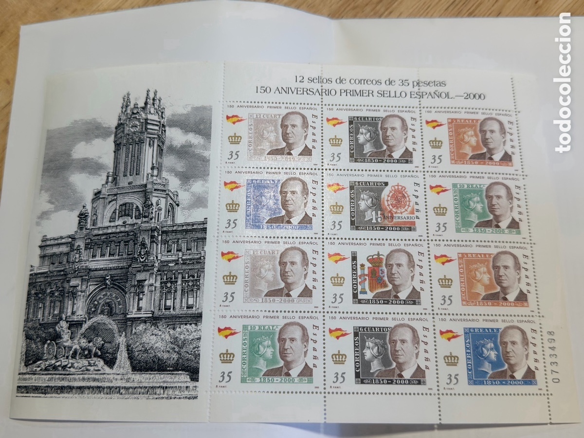Sellos: 150 ANIVERSARIO DEL PRIMER SELLO ESPA&Ntilde;OL (1850&ndash;2000)