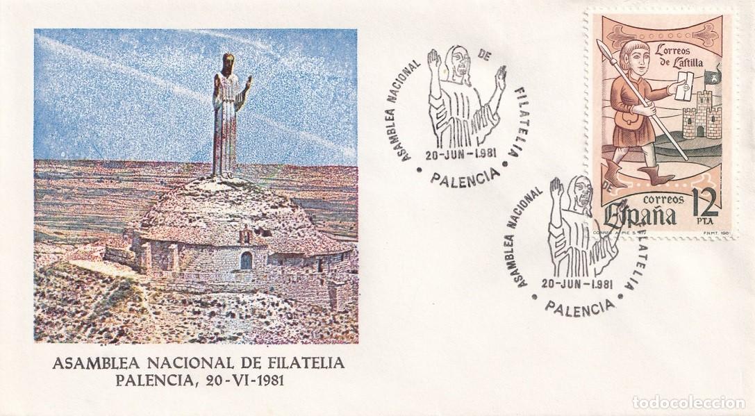 Sellos: Sobre Palencia 1981 - Asamblea Nacional de Filatelia - D&iacute;a del sello Correos de Castilla - Matasello