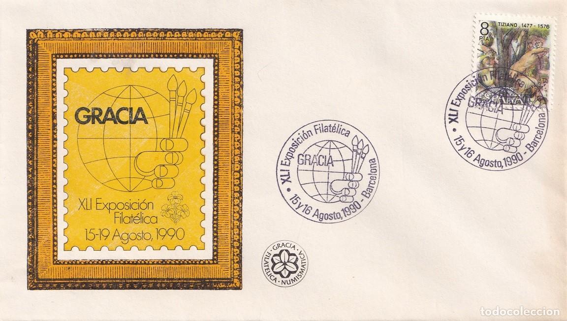 Selos: Sobre Gracia 1990 - XII Exposici&oacute;n Filat&eacute;lica - Matasellos especiales