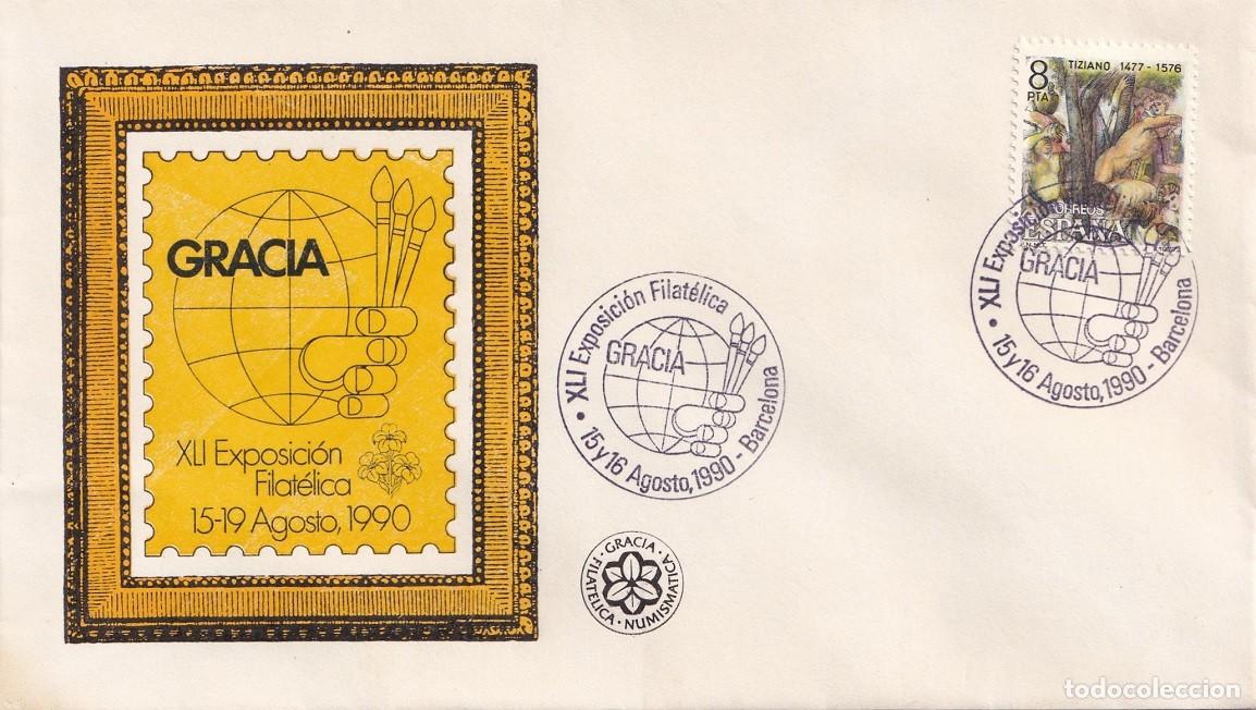 Selos: Sobre Gracia 1990 - XII Exposici&oacute;n Filat&eacute;lica - Matasellos especiales
