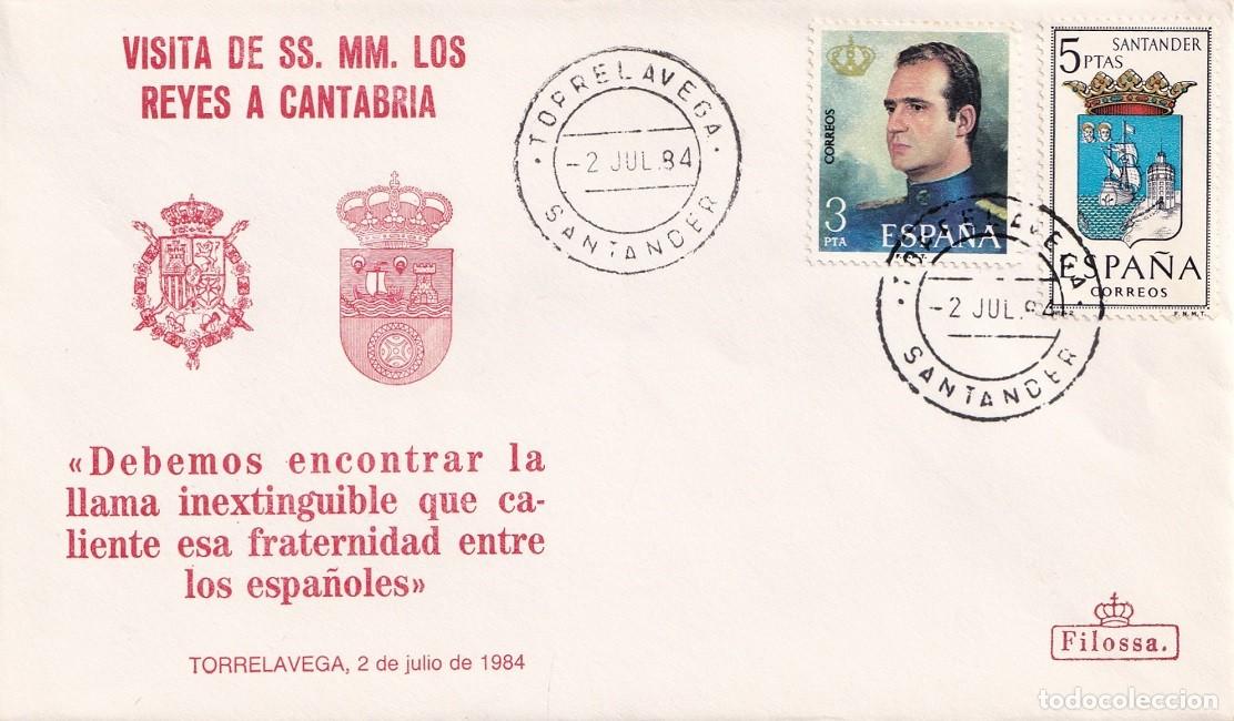 Briefmarken: Sobre Filossa Torrelavega 1984 - Visita de SS.MM. los Reyes D. Juan Carlos y Do&ntilde;a Sof&iacute;a a Cantabria