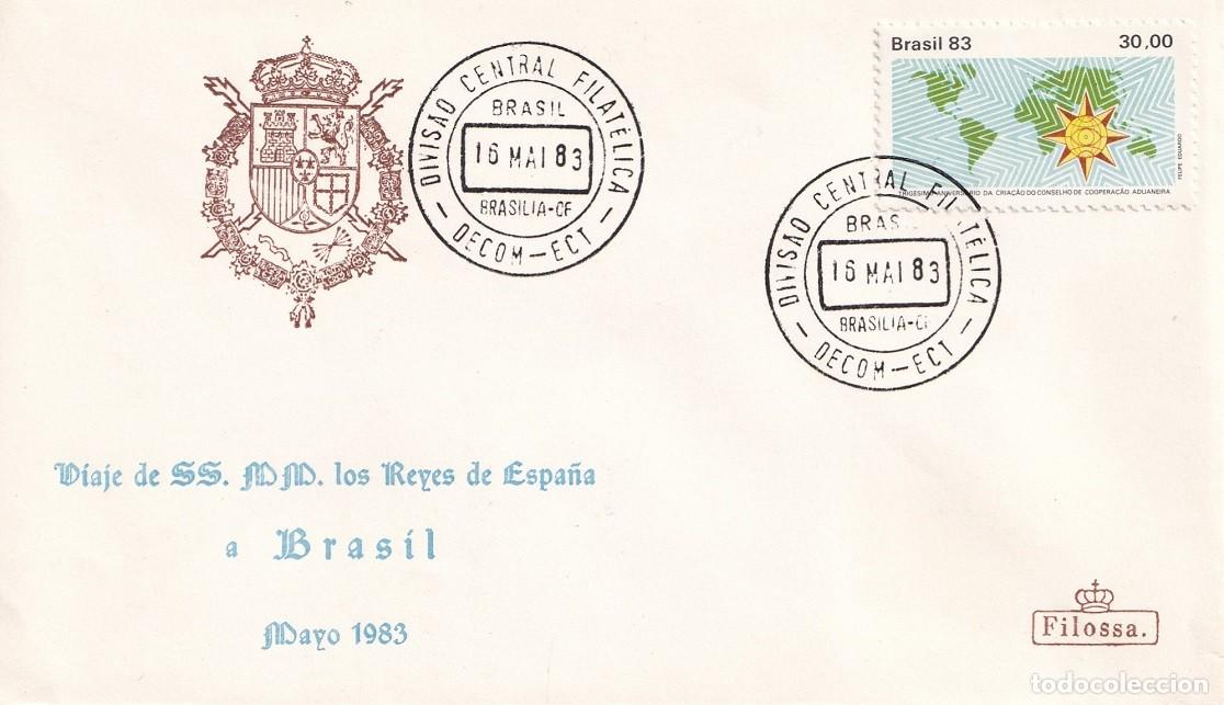 Stamps: Sobre Filossa Brasilia 1983 - Visita de SS.MM. los Reyes D. Juan Carlos y Do&ntilde;a Sof&iacute;a a Brasil