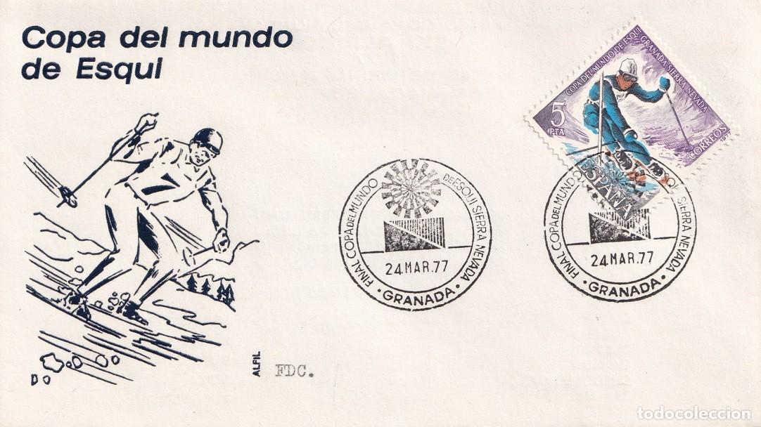 Sellos: SPD Granada 1977 Alfil Sierra Nevada - Final Copa del mundo de Esqu&iacute; - Ski alpino - Pistas - Pruebas
