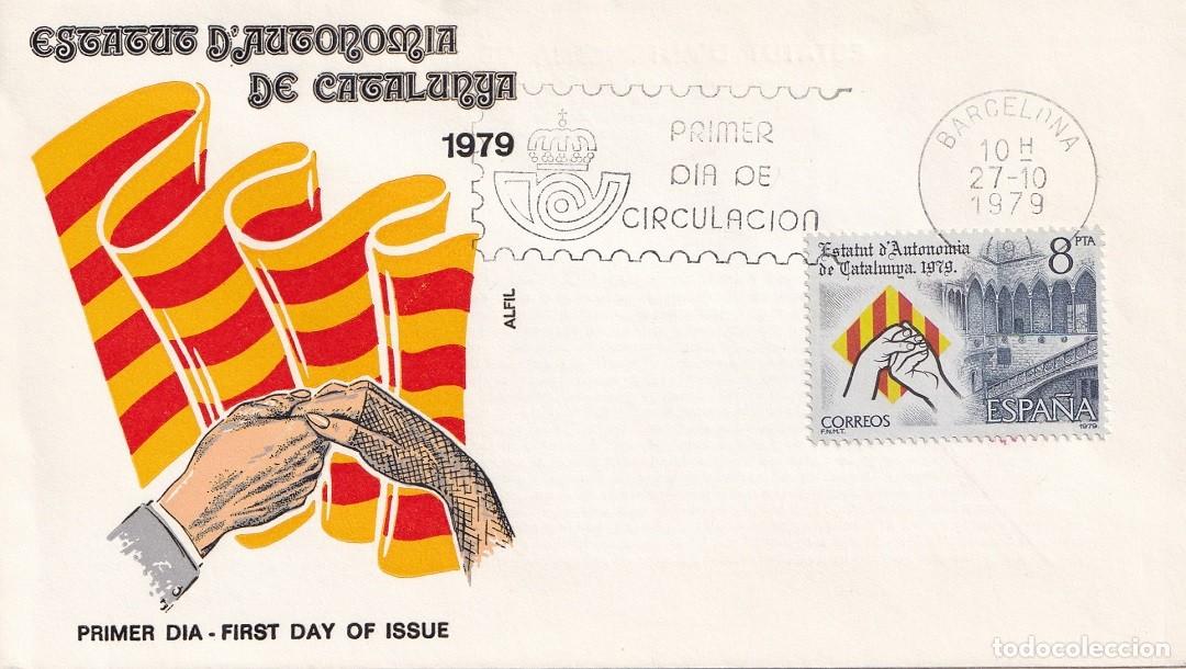 Stamps: SPD en Alfil Barcelona 1979 - Estatut d'Autonomia de Catalunya - Primer d&iacute;a de circulaci&oacute;n - FDC