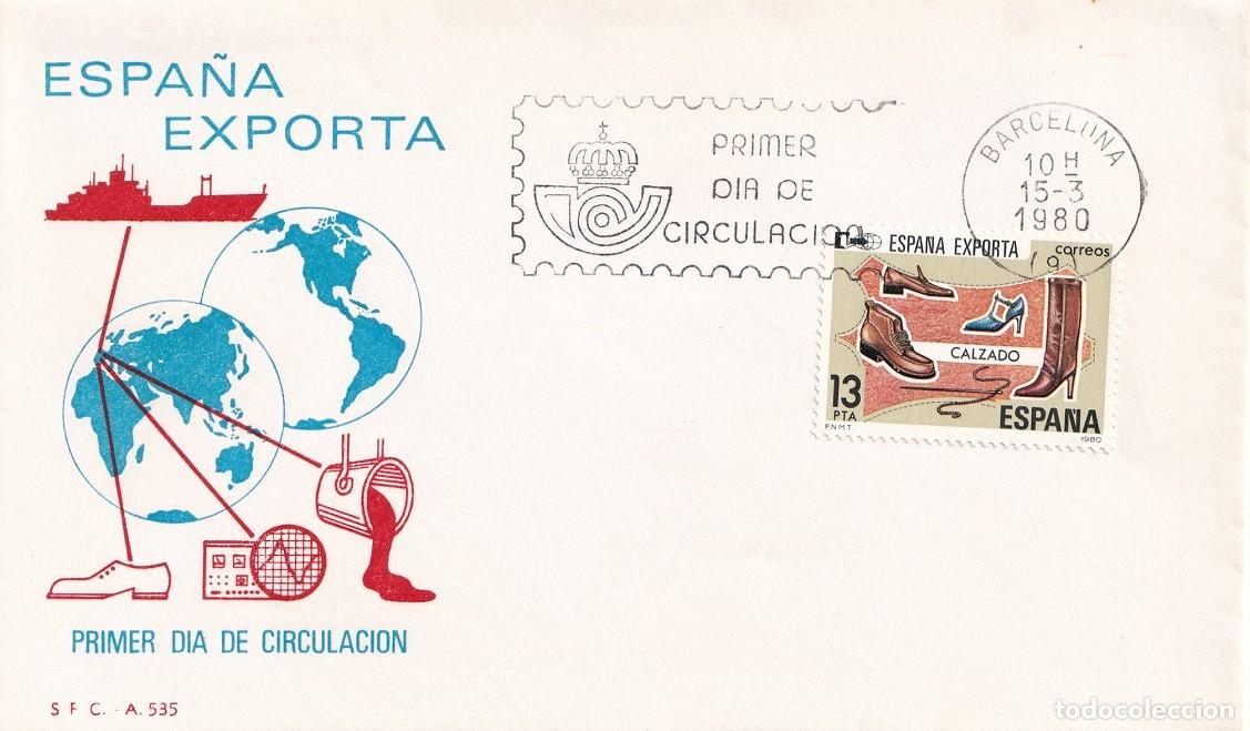 Sellos: SPD Barcelona 1980 - Espa&ntilde;a exporta - Calzado - Primer d&iacute;a de circulaci&oacute;n - FDC