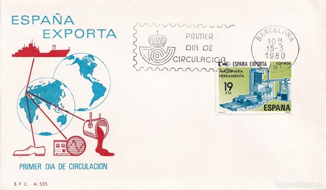 Sellos: SPD Barcelona 1980 - Espa&ntilde;a exporta - Maquinaria herramienta - Primer d&iacute;a de circulaci&oacute;n - FDC